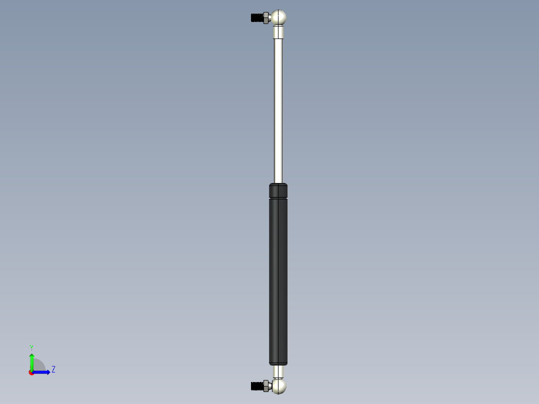 Q气压弹簧B310000016(30KG L360 和尚頭)左视图