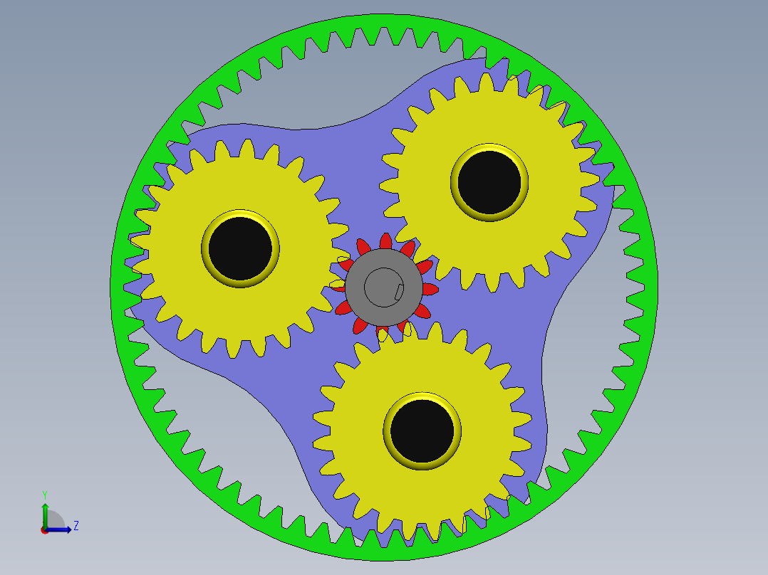 行星齿轮系统--SW左视图