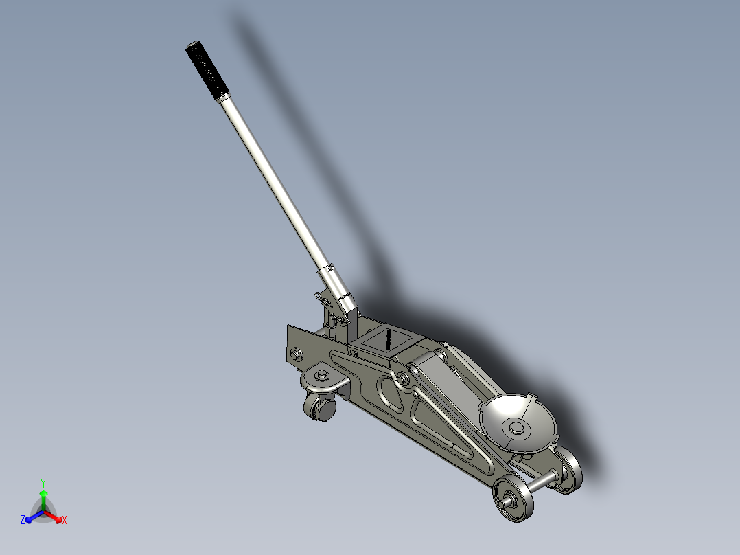 液压落地千斤顶正等轴测图