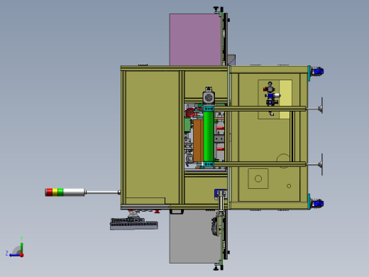 礼盒在线双面贴标机、非标自动化设备3D模型_右视缩略图