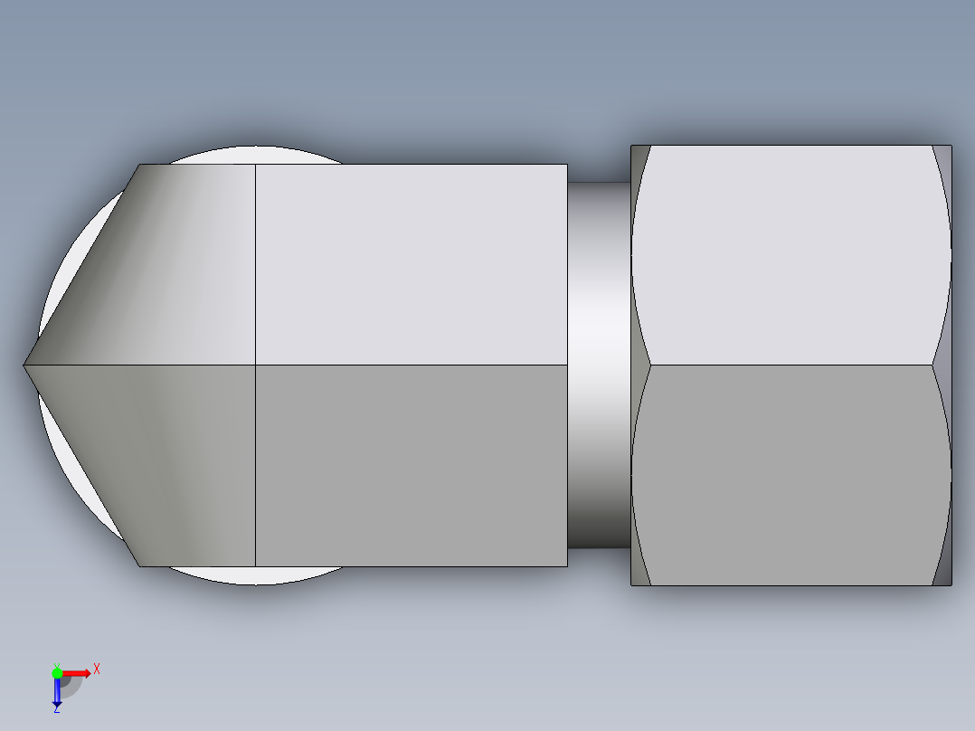 卡套式工业通用硬管接头EO_Adjustable_Locknut_elbow_WEE12SRCF俯视图