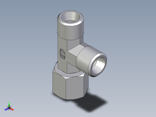卡套式工业通用硬管接头EO_Swivel_nut_run_tee_EL08LOMD71