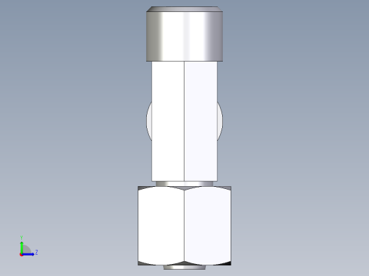 卡套式工业通用硬管接头EO_Swivel_nut_run_tee_EL08LOMD71左视缩略图