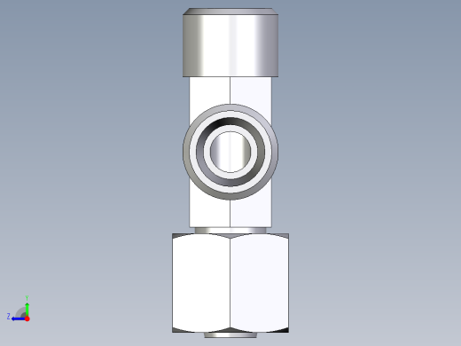 卡套式工业通用硬管接头EO_Swivel_nut_run_tee_EL08LOMD71右视缩略图