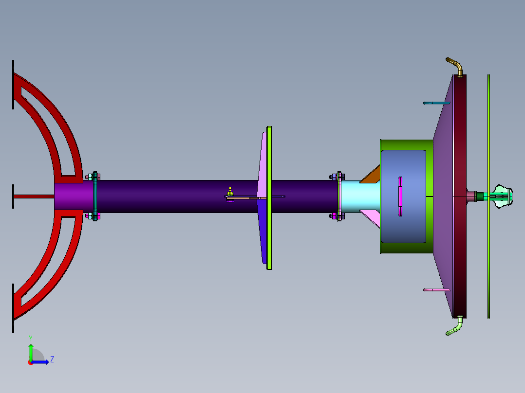 圆形木炭烤架野营烤炉左视图