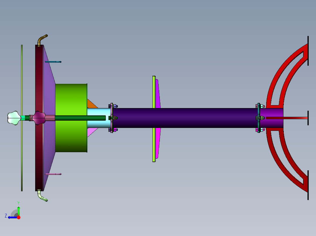 圆形木炭烤架野营烤炉右视图
