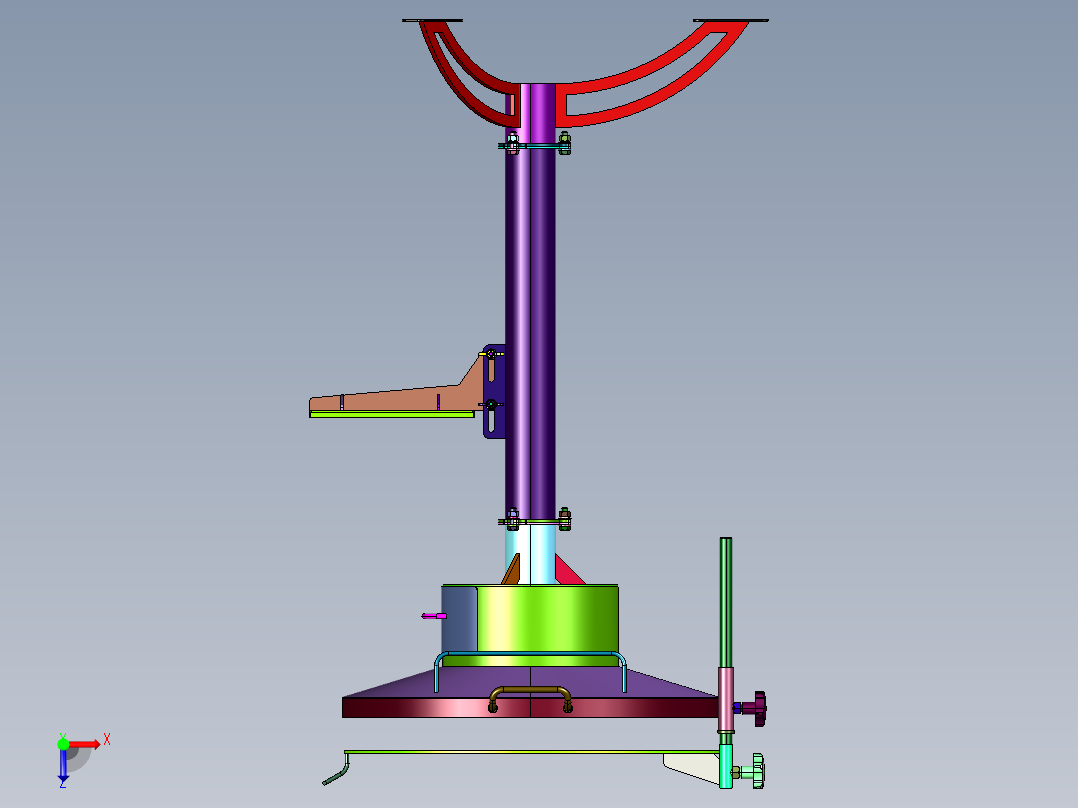 圆形木炭烤架野营烤炉俯视图