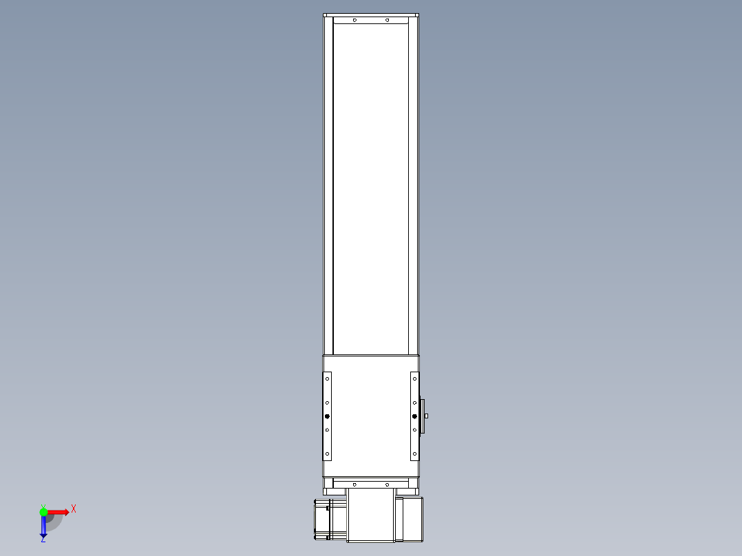 同步带全封闭直线模组TPA-HCB-14D-120-L450-RP-C-P40-N3俯视图