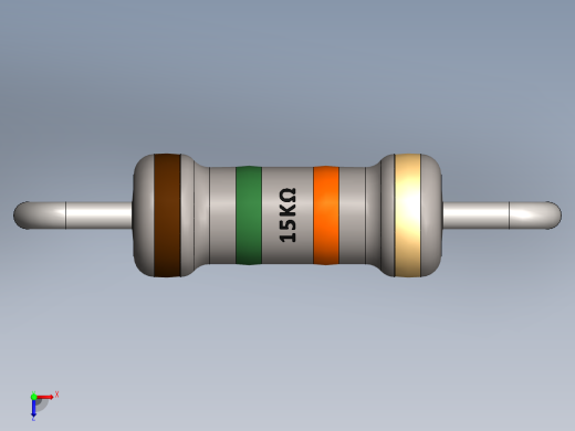 电容器 二极管 电阻器-Resistor 15K Ohm俯视缩略图