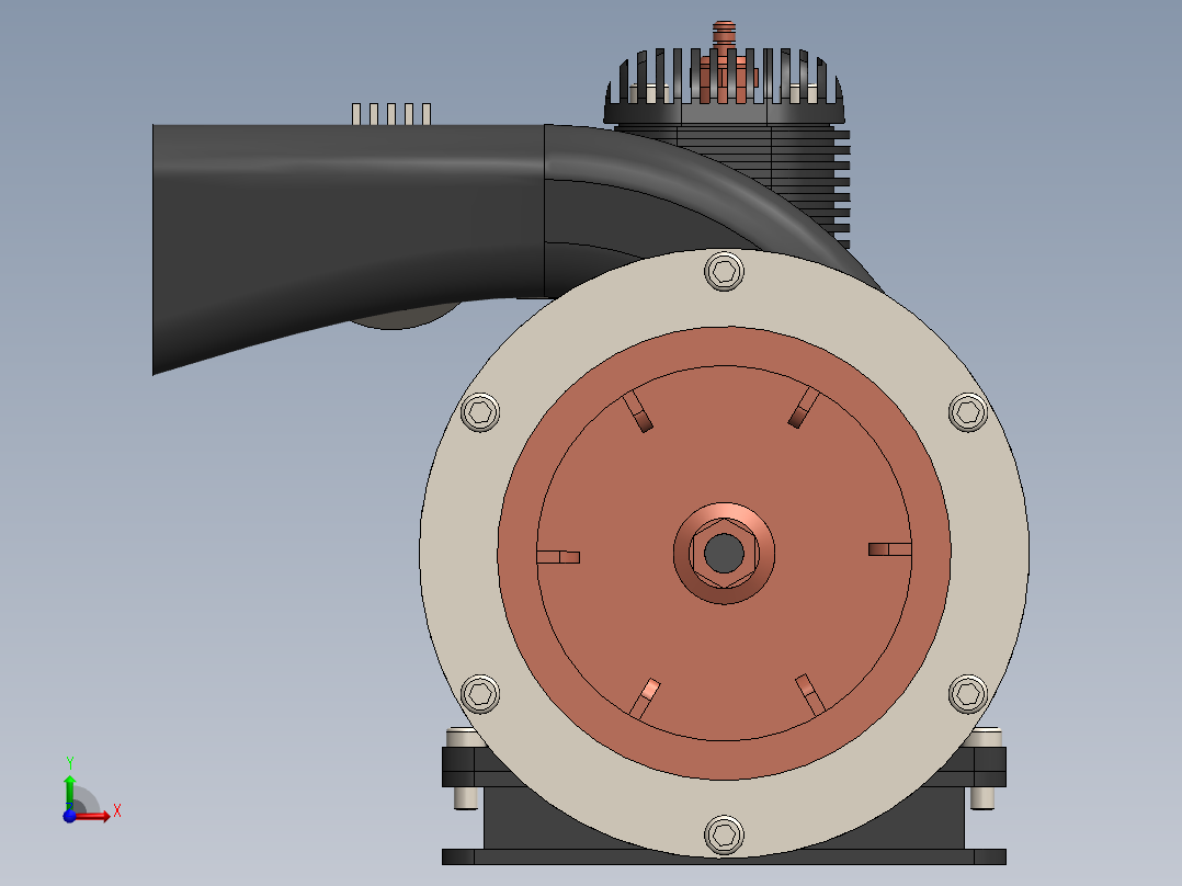 发动机鼓风机总成4前视图