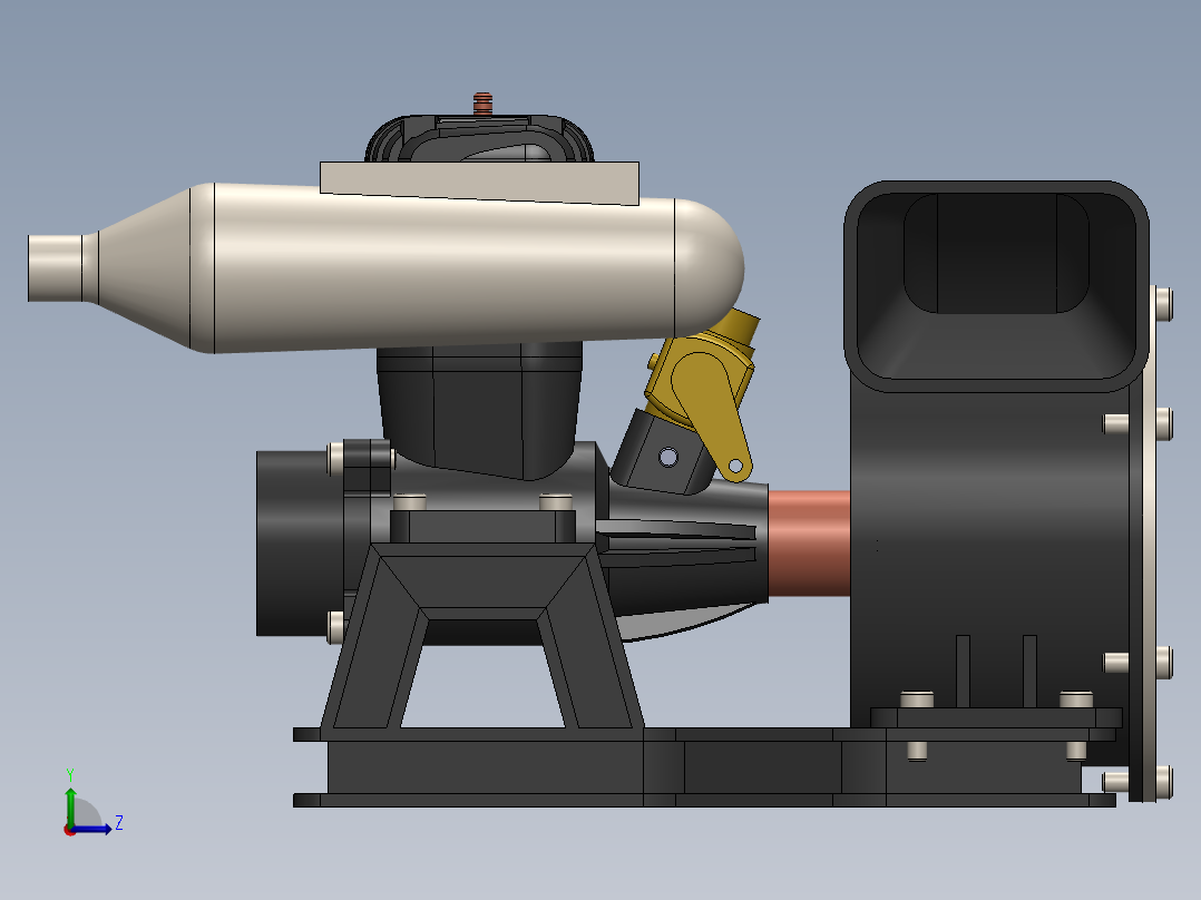 发动机鼓风机总成4左视图