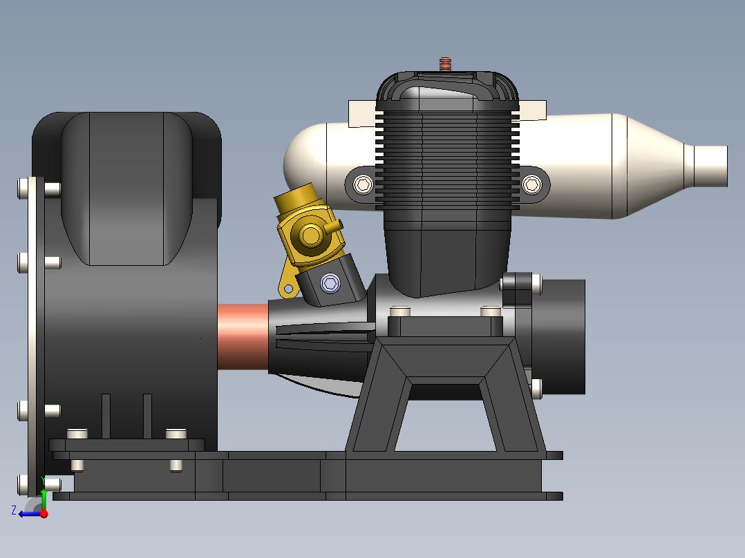 发动机鼓风机总成4右视图