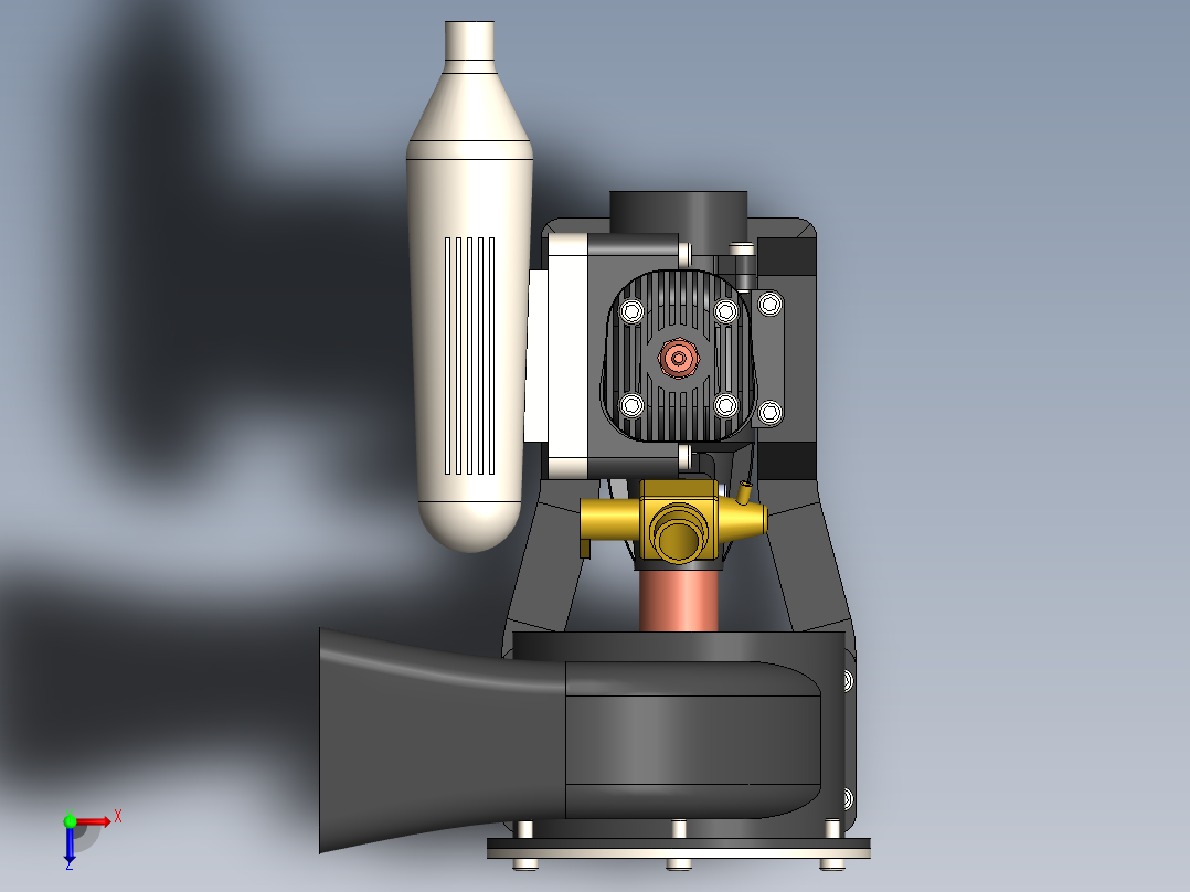 发动机鼓风机总成4俯视图