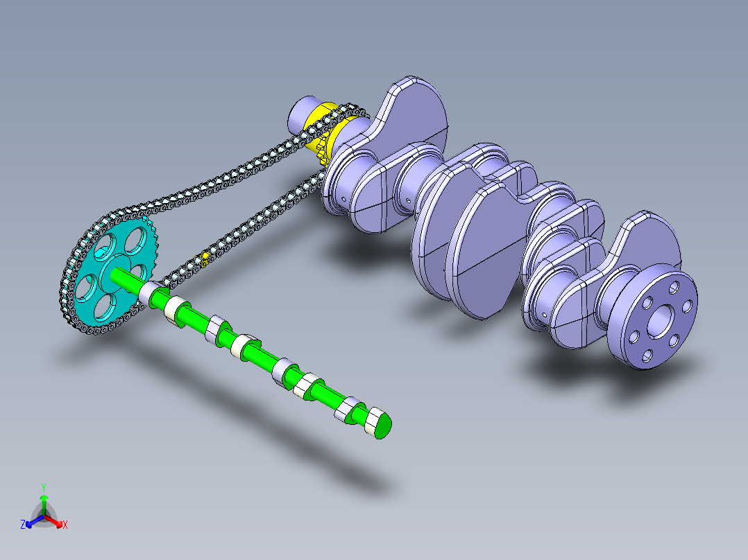 发动机正时链条运动仿真