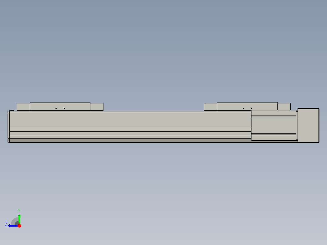 直线模组LHC17-S450-R设计图纸右视图