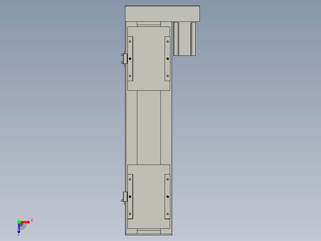 直线模组LHC17-S450-R设计图纸俯视图