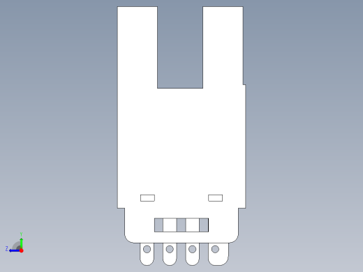 槽型光电传感器LU686_3D右视缩略图
