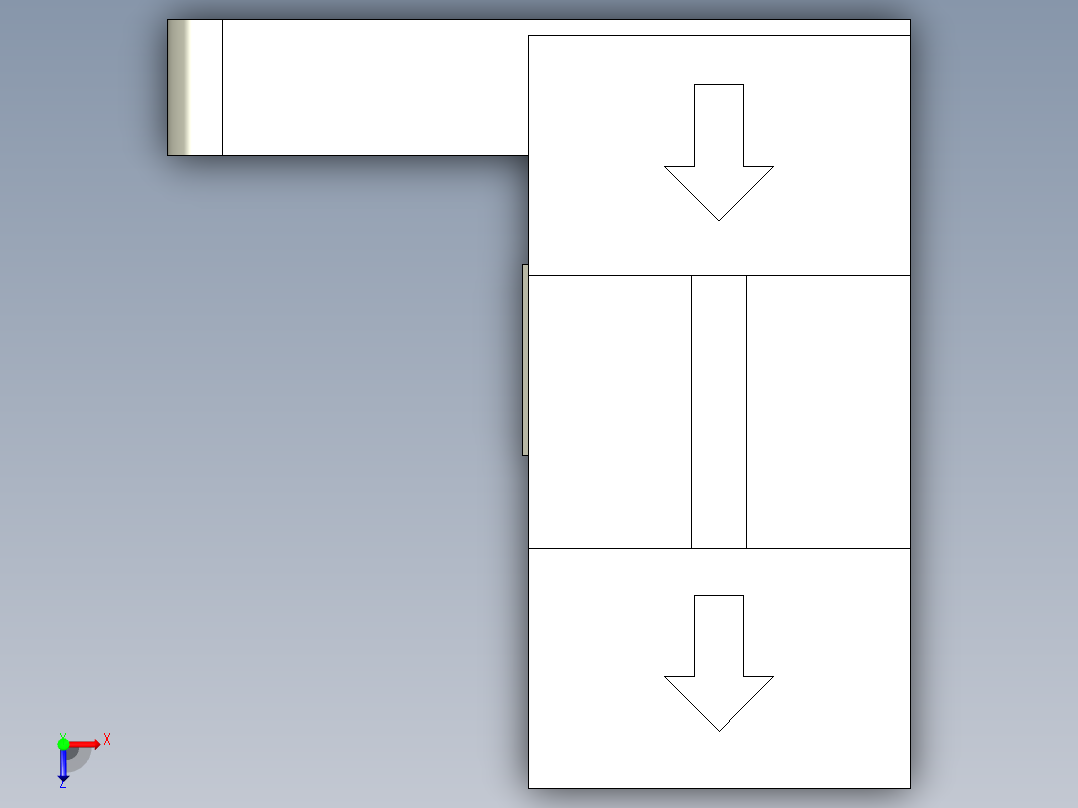 槽型光电传感器LU686_3D俯视图