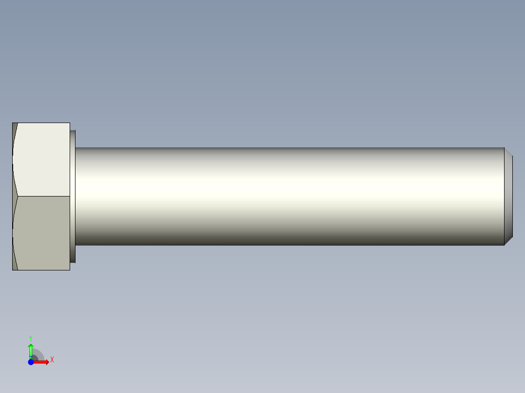 螺钉-DIN_931-M18x2.5x80_27.stp前视图