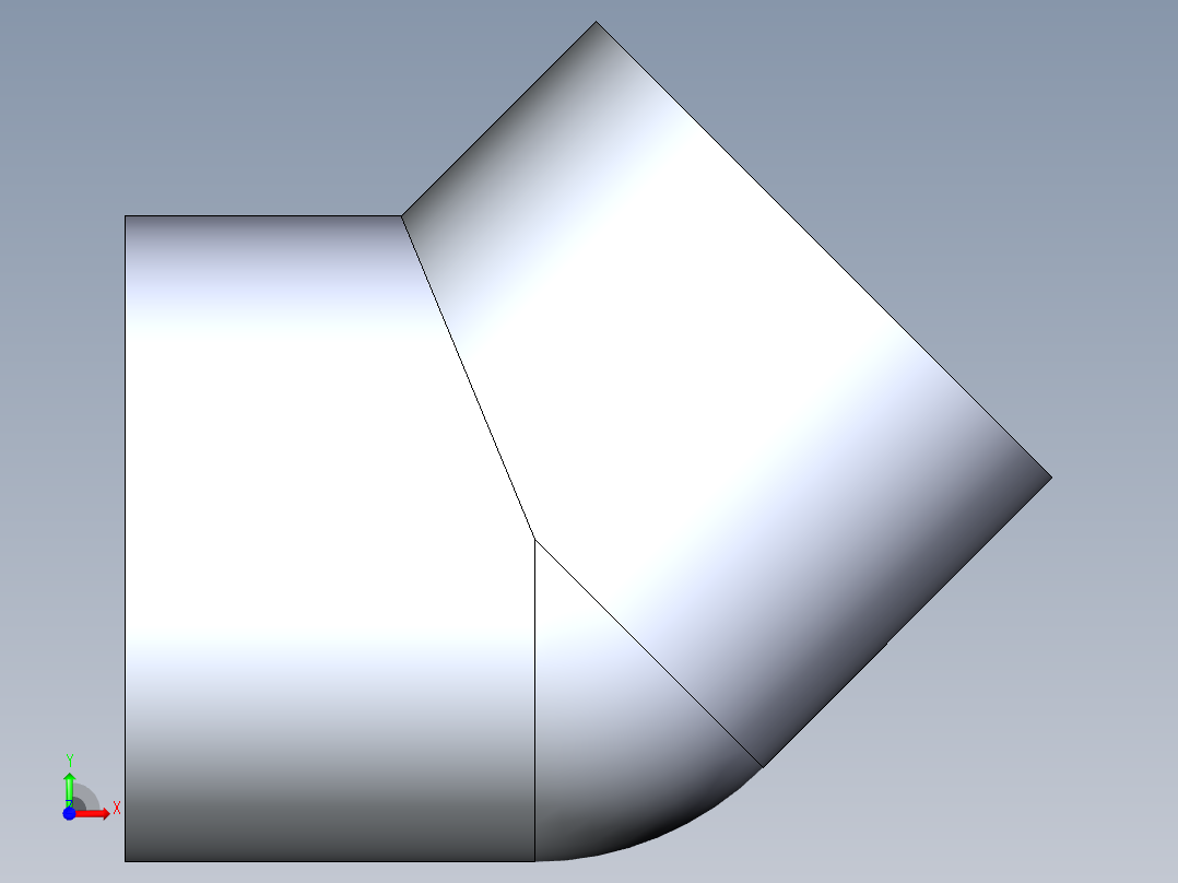 CPVC管件08-Sch80_45Elbow_SxS_9817-120 _12in前视图