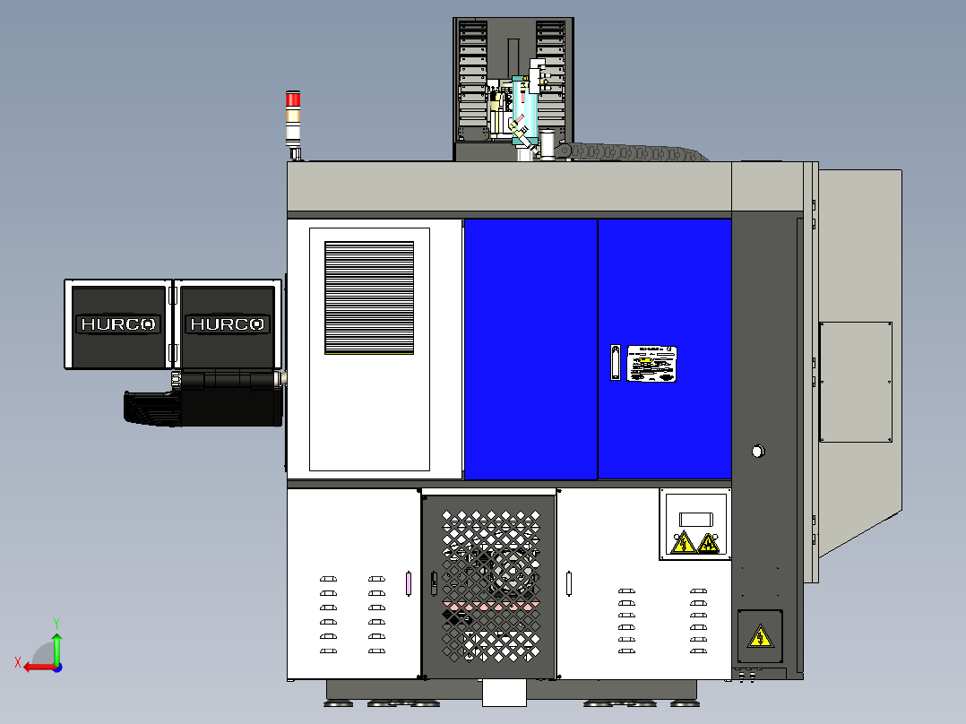 hurco bx 40 i vmc 机器基本型号后视图