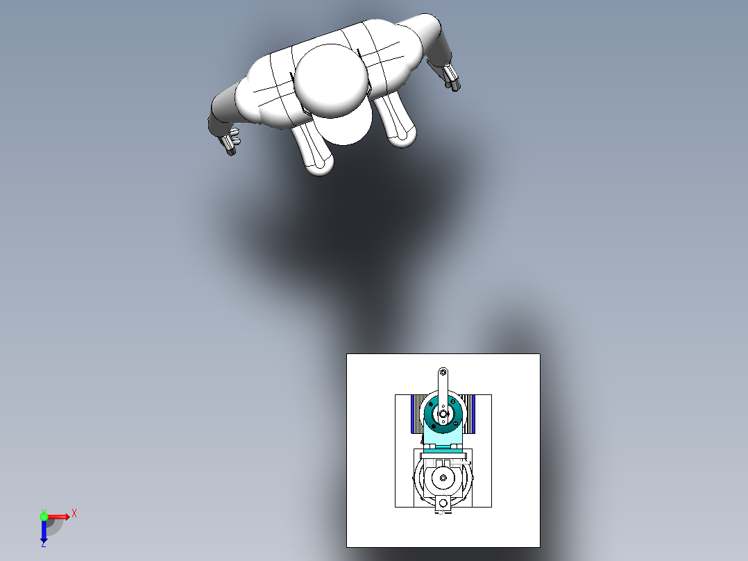 小型整流器sw20可编辑俯视图