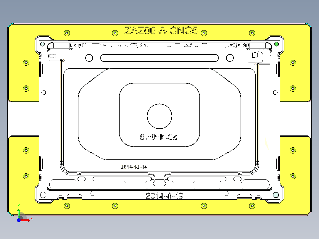ZAZ00-A-笔记本CNC工装夹具三维模型CNC5-0901前视图