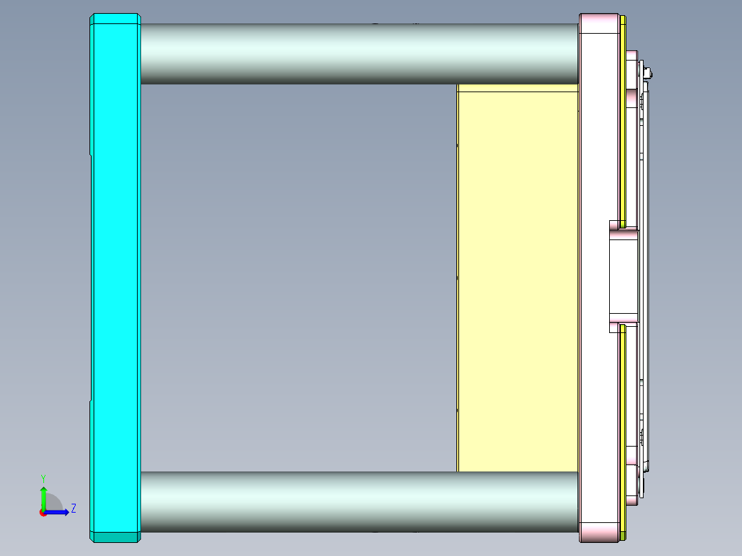 ZAZ00-A-笔记本CNC工装夹具三维模型CNC5-0901左视图