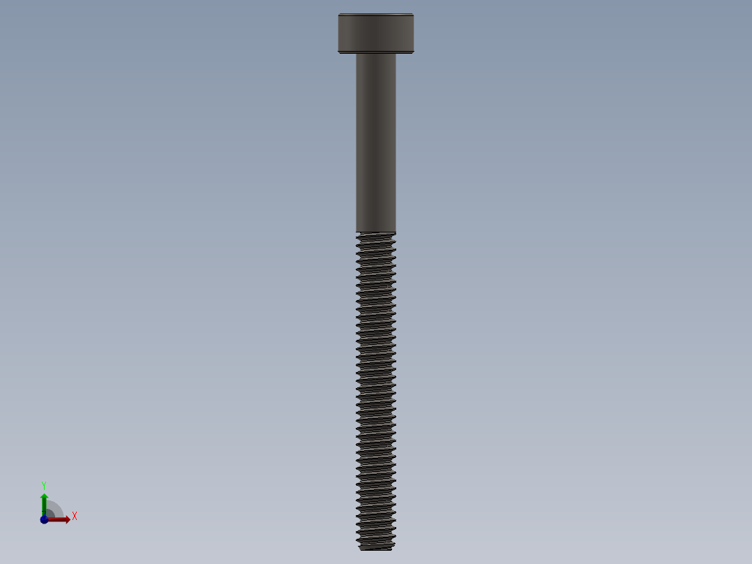 Screw_DIN_912_M2x25_A2.SLDPRT公制内六角螺钉前视图