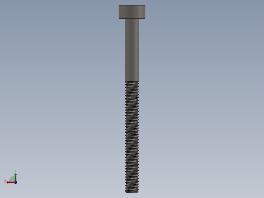 Screw_DIN_912_M2x25_A2.SLDPRT公制内六角螺钉后视缩略图