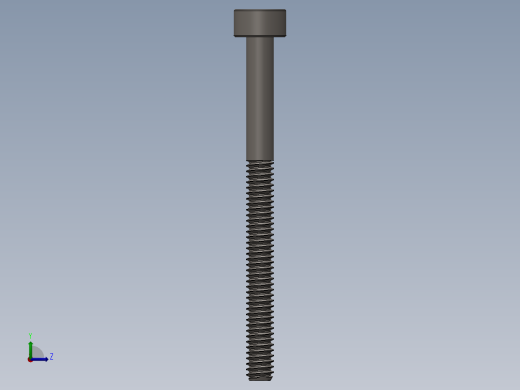 Screw_DIN_912_M2x25_A2.SLDPRT公制内六角螺钉左视缩略图