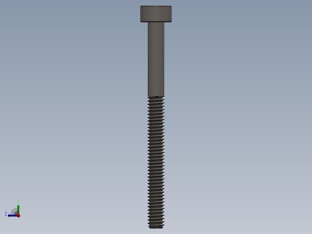 Screw_DIN_912_M2x25_A2.SLDPRT公制内六角螺钉右视图