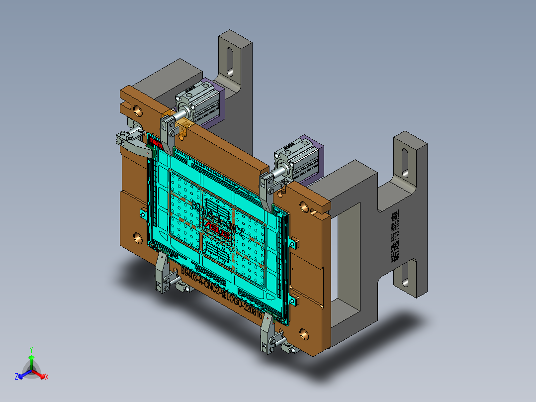 B9403-A-CNC2笔记本CNC工装夹具三维模型-铣LOGO-220908正等轴测图
