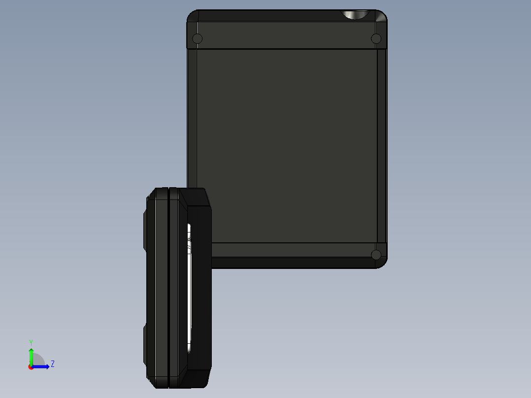 ECU XTREME 与安装座连接左视图