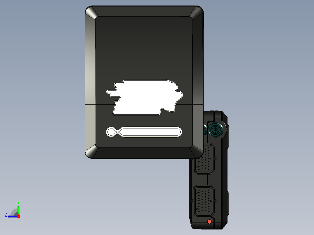 ECU XTREME 与安装座连接右视图