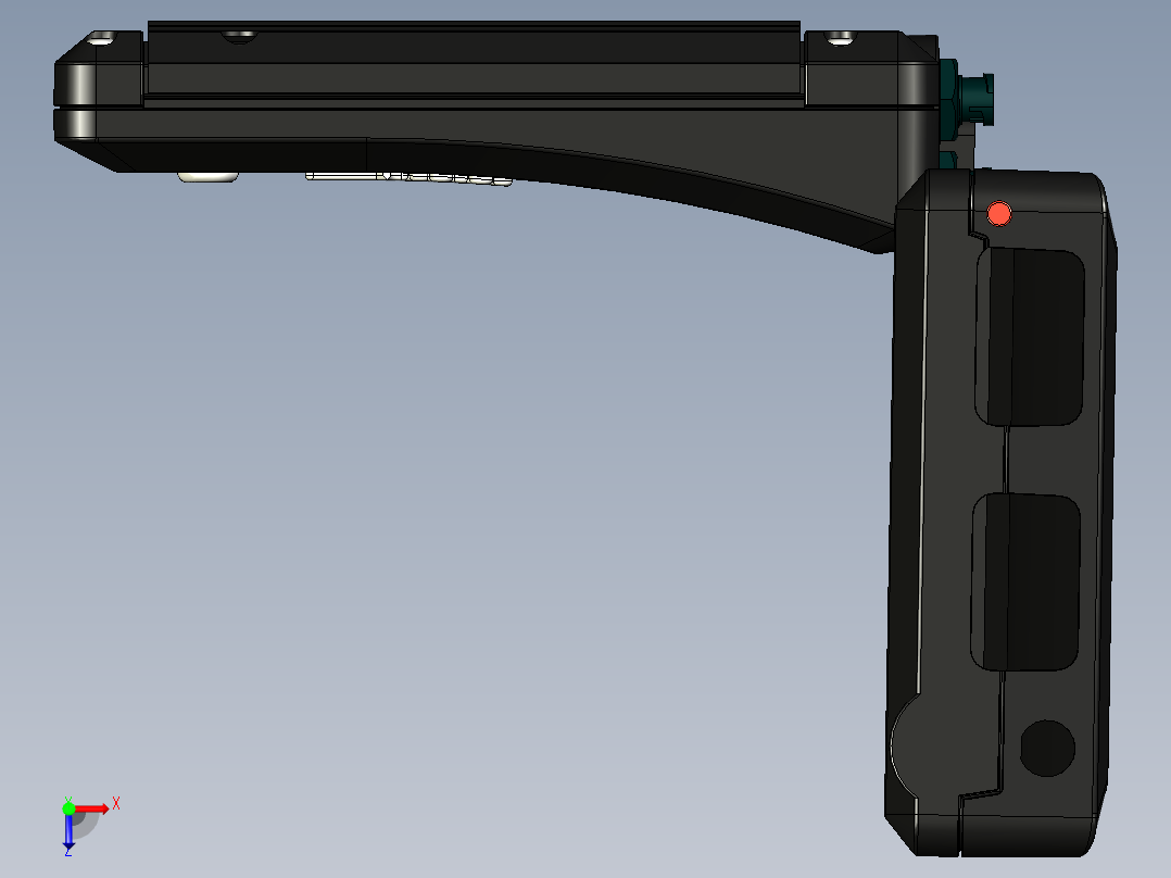 ECU XTREME 与安装座连接俯视图