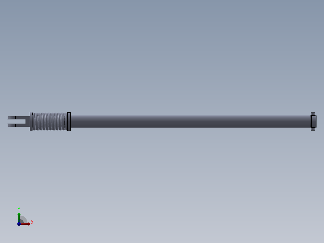 柱塞式液压缸前视图