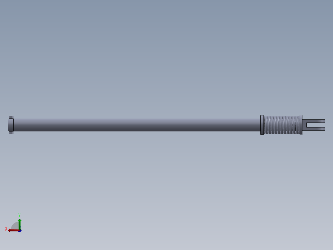 柱塞式液压缸后视图