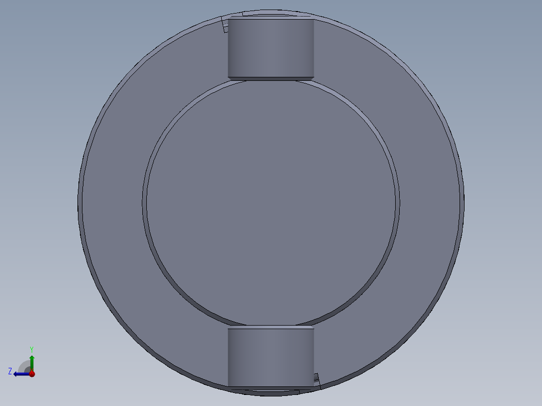 柱塞式液压缸右视图