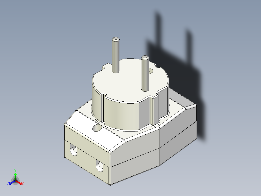 插座正等轴测图