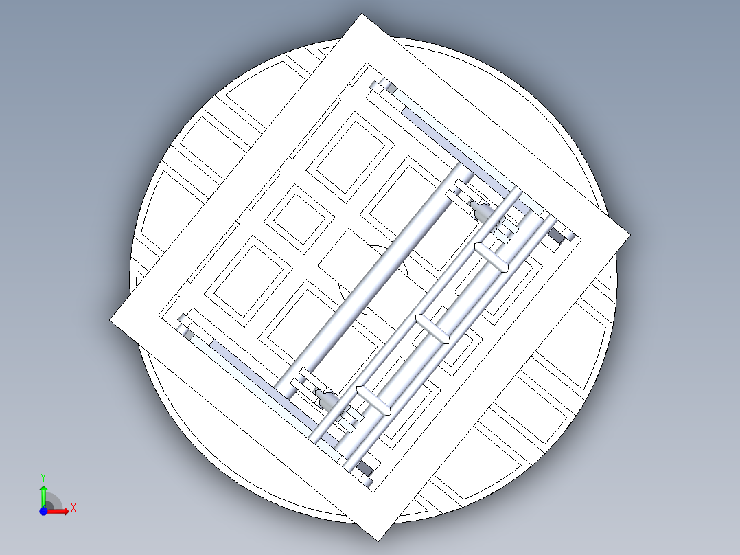 升降旋转平台前视图