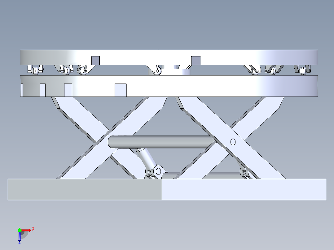 升降旋转平台俯视图