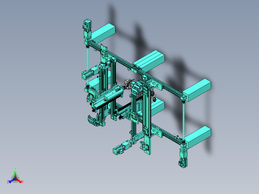 具有自动抓取与检测的三坐标机构正等轴测缩略图
