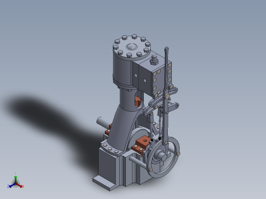 蒸汽机vertical-steam-engine-19831-模型格式为 sw
