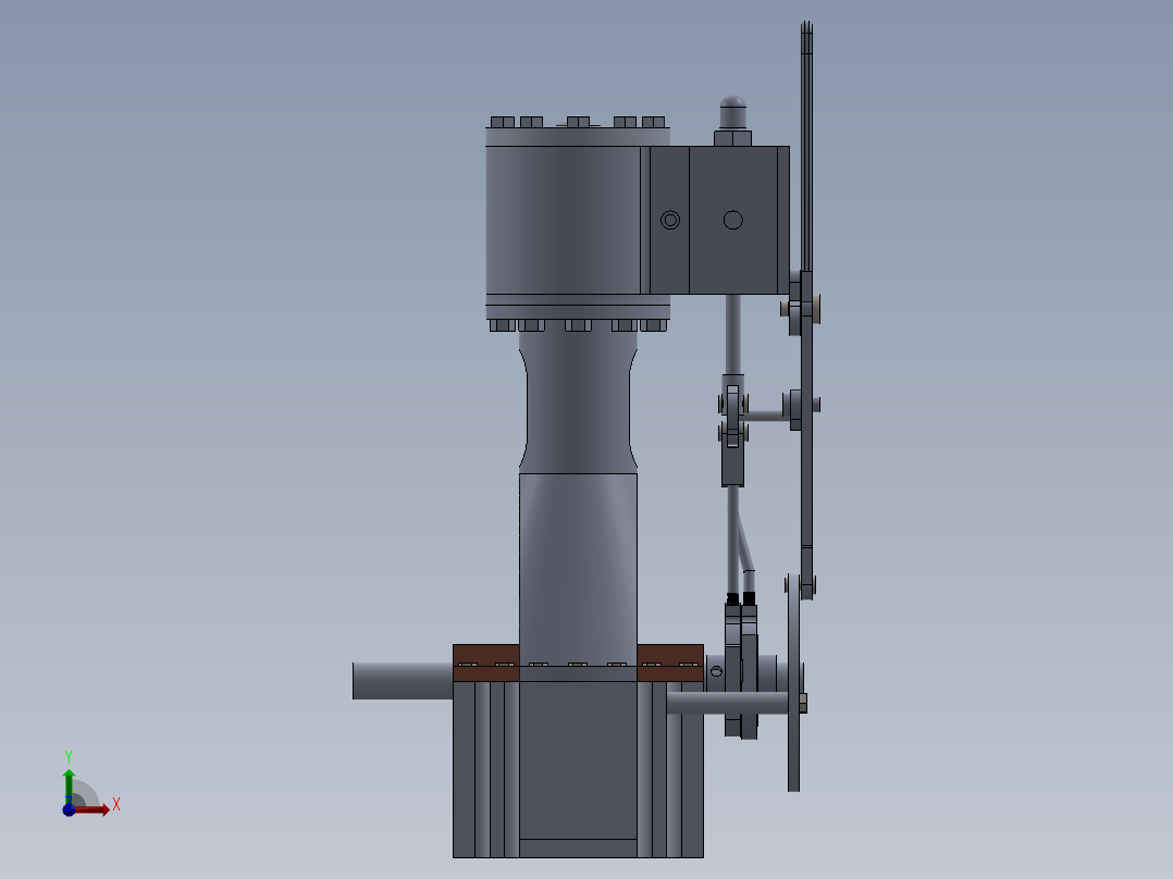 蒸汽机vertical-steam-engine-19831-模型格式为 sw前视图