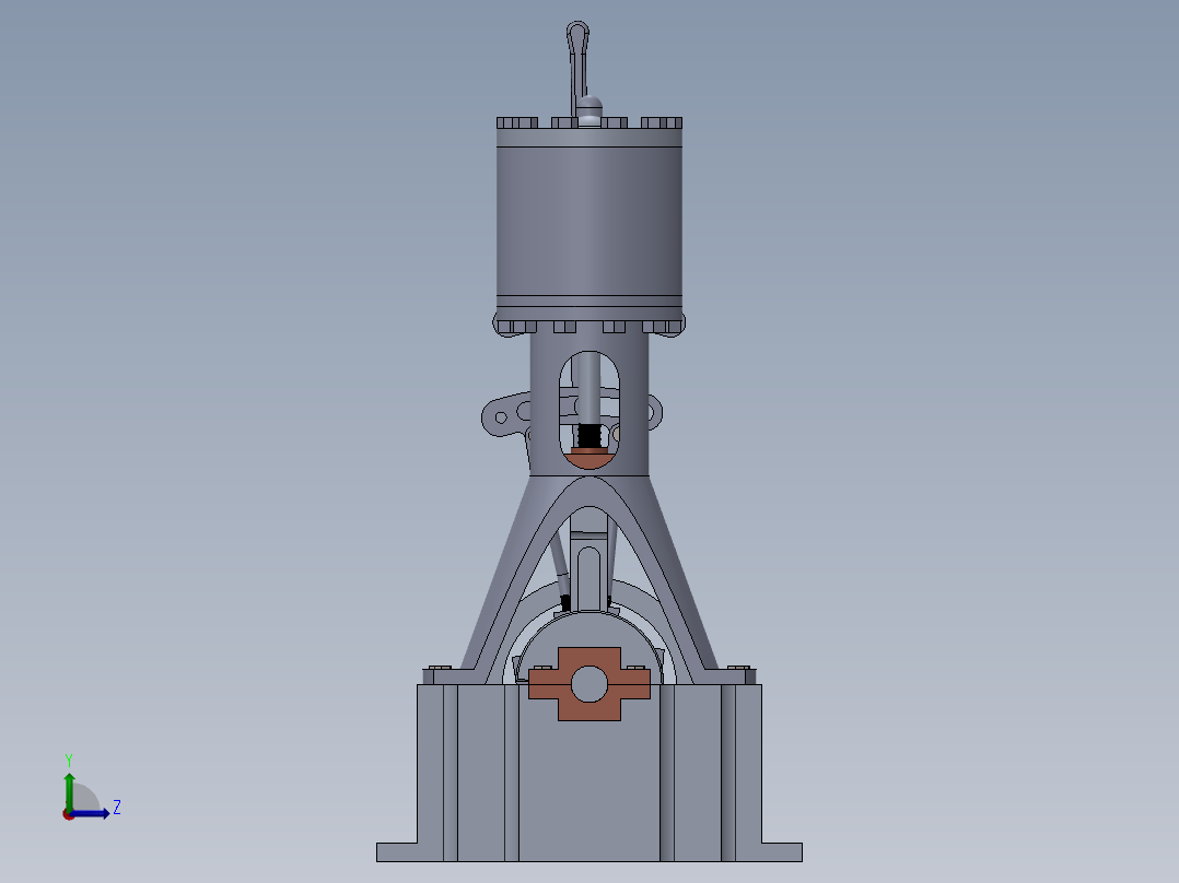 蒸汽机vertical-steam-engine-19831-模型格式为 sw左视图