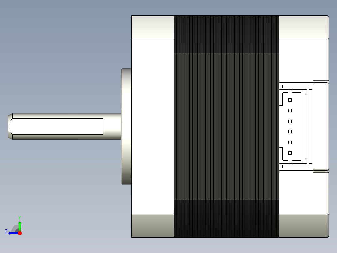 17HS4401S NEMA 17步进电机右视图
