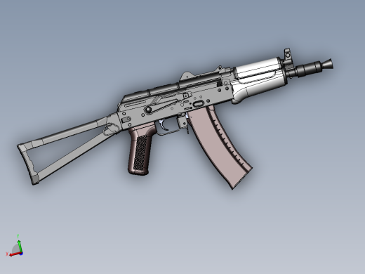 手枪左轮冲锋枪老式狙击步枪设计3D图纸aks-74un-2 2 STP SW X_T