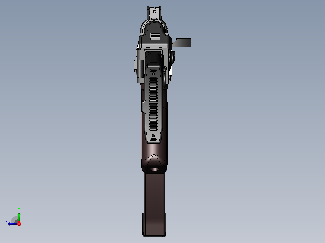 手枪左轮冲锋枪老式狙击步枪设计3D图纸aks-74un-2 2 STP SW X_T右视图