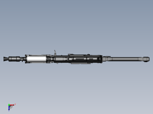 手枪左轮冲锋枪老式狙击步枪设计3D图纸aks-74un-2 2 STP SW X_T俯视缩略图